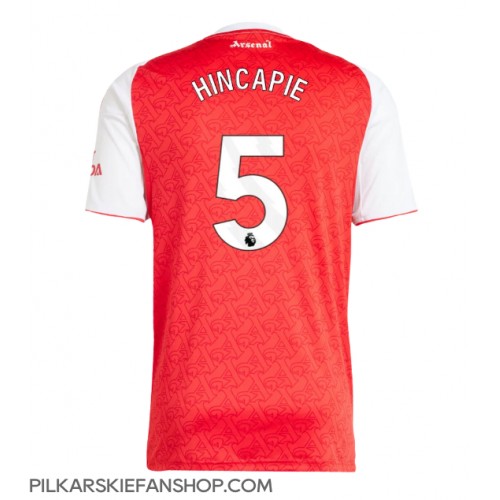 Koszulka piłkarska Arsenal Piero Hincapie #5 Strój Domowy 2025-26 tanio Krótki Rękaw Koszulka piłkarska Arsenal Piero Hincapie #5 Strój Domowy 2025-26 tanio Krótki Rękaw